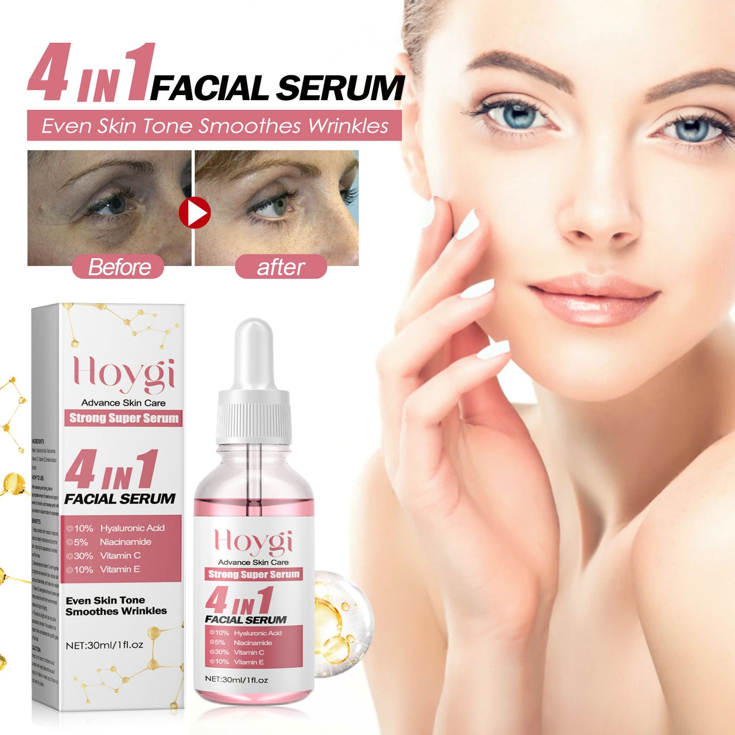 4-in-1 Face Lifting And Tightening Fading Wrinkle Moisturizing Water