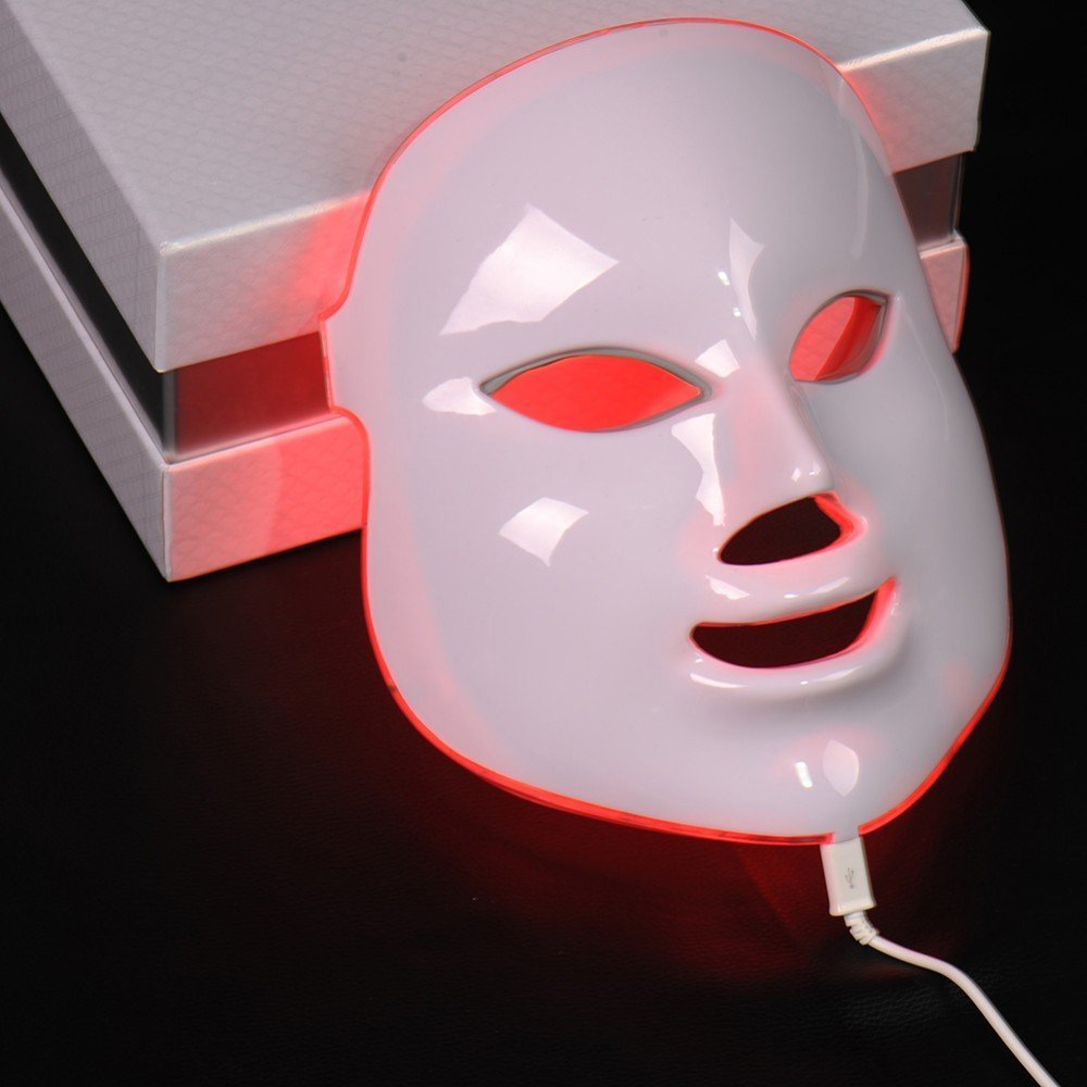 Beauty Instrument Beauty Red Purple Light Photon Skin Rejuvenation Mask Instrument Household Acne Spectrometer Face