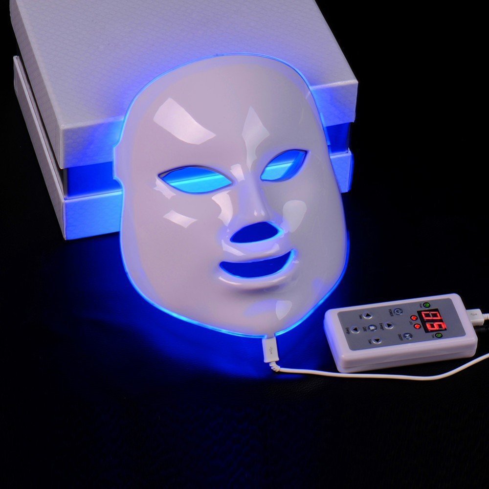 Beauty Instrument Beauty Red Purple Light Photon Skin Rejuvenation Mask Instrument Household Acne Spectrometer Face